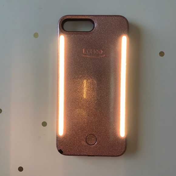 LuMee Accessories - Rose Gold iPhone 7&8 Plus LuMee Duo Glitter Case LuMee Accessories - Rose Gold iPhone 7&8 Plus LuMee Duo Glitter Case